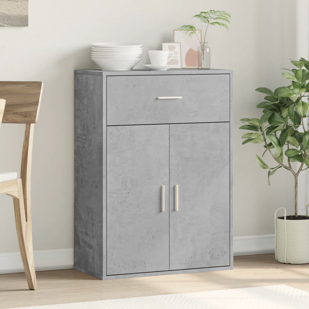 Skjenk betonggrå 60x30x84 cm konstruert tre