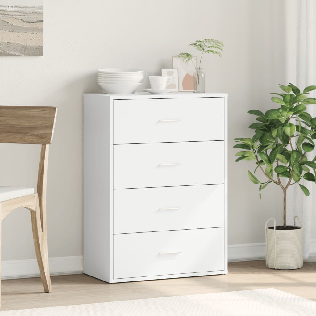 Skjenk hvit 60x31x84 cm konstruert tre