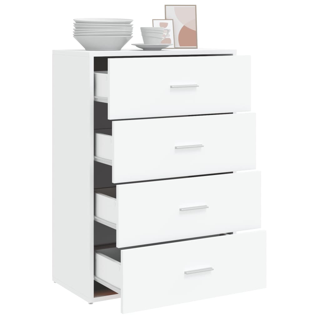 Skjenk hvit 60x31x84 cm konstruert tre