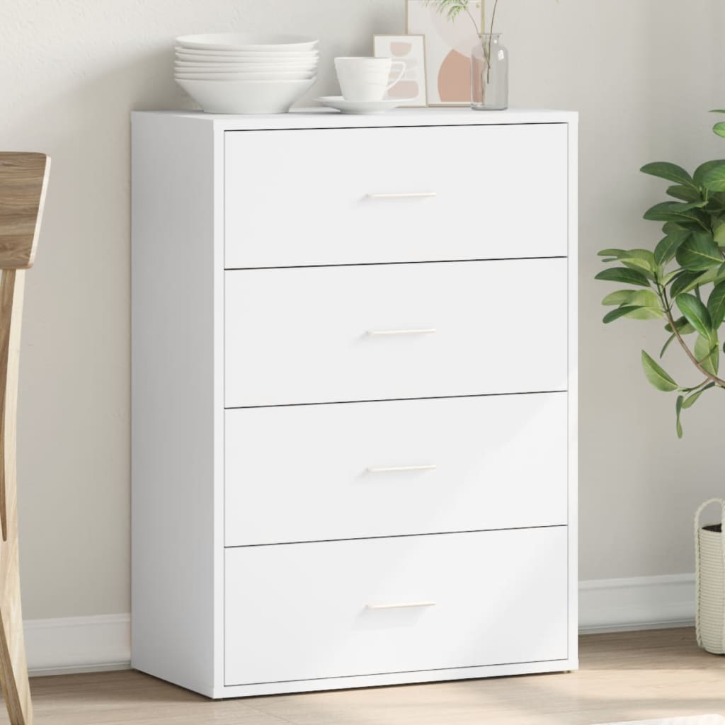 Skjenk hvit 60x31x84 cm konstruert tre