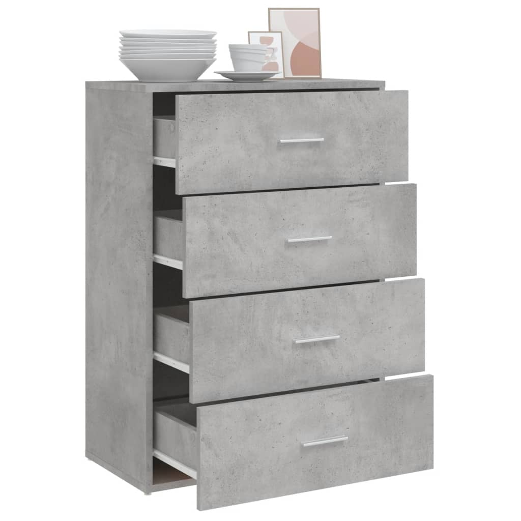Skjenk betonggrå 60x31x84 cm konstruert tre