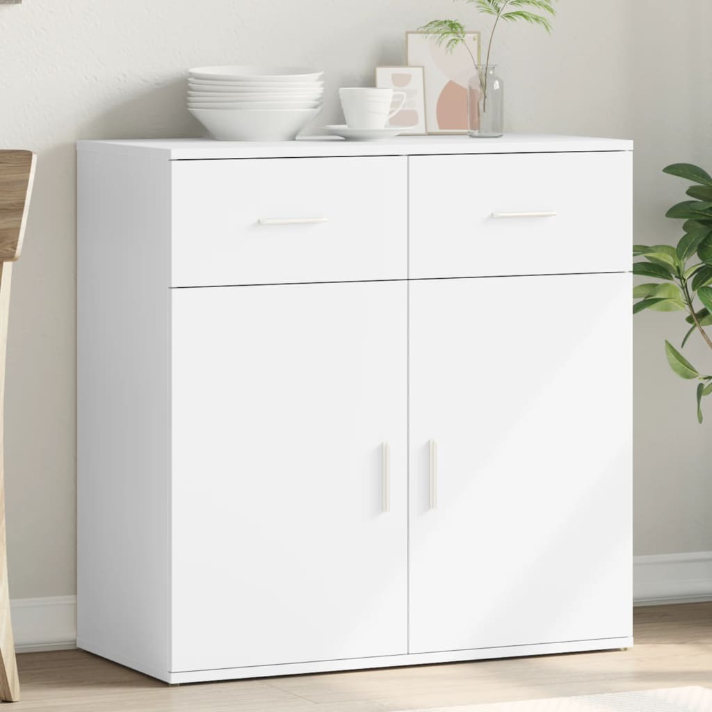 Skjenk hvit 79x38x80 cm konstruert tre