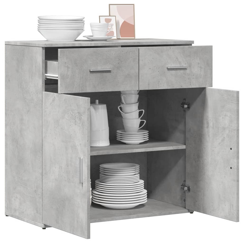 Skjenk betonggrå 79x38x80 cm konstruert tre