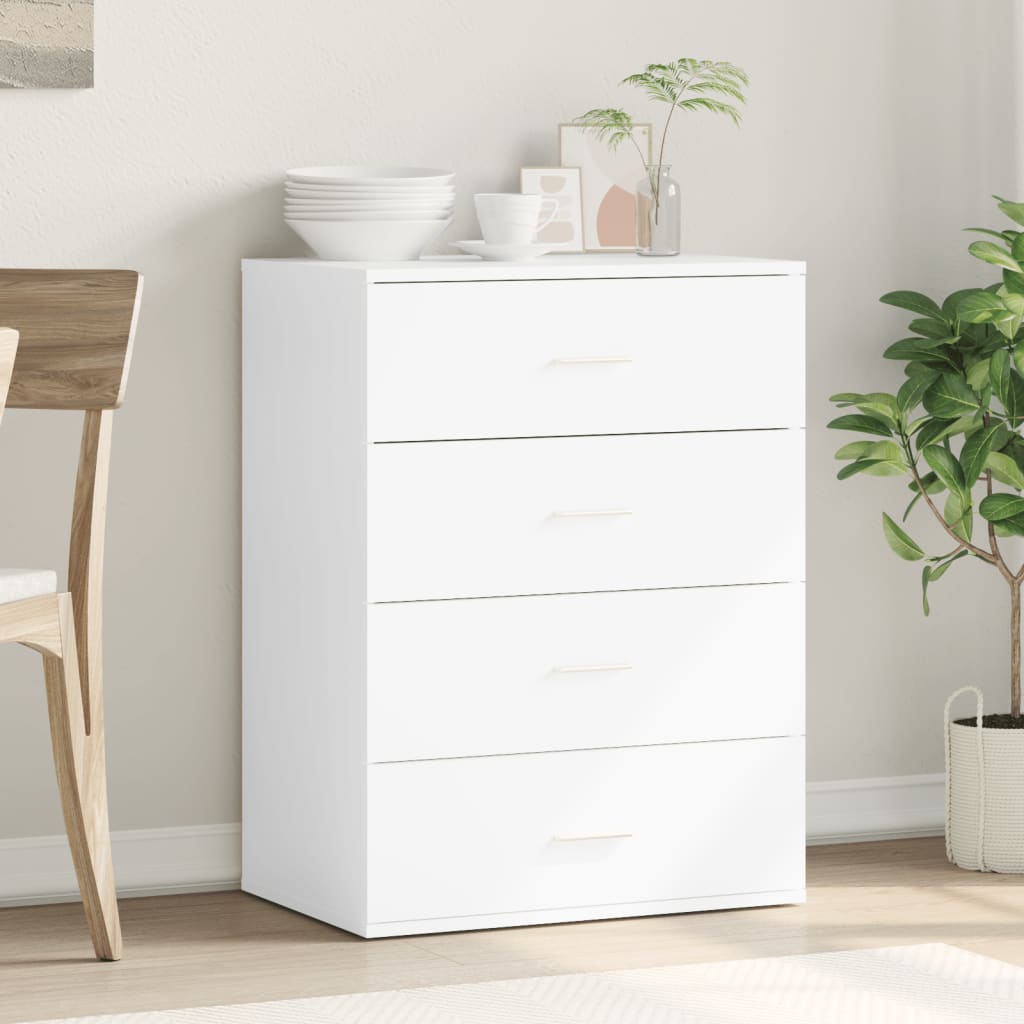 Skjenk hvit 60x39x80 cm konstruert tre