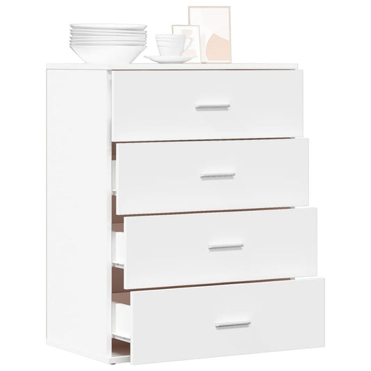 Skjenk hvit 60x39x80 cm konstruert tre