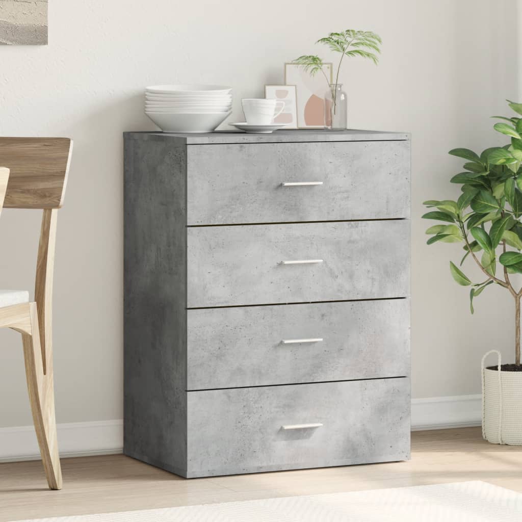 Skjenk betonggrå 60x39x80 cm konstruert tre