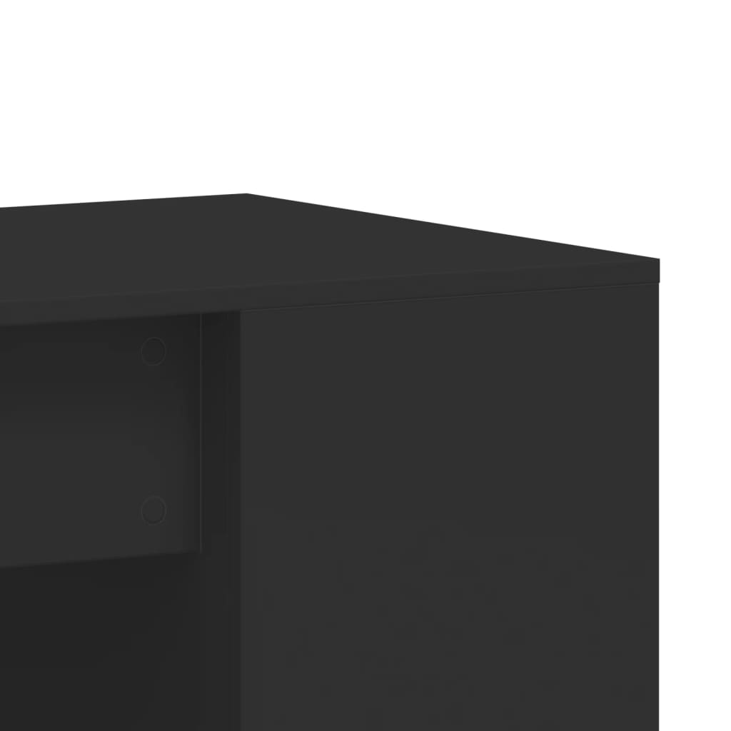 Skrivebord svart 102x50x75 cm konstruert tre