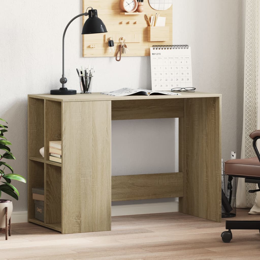 Skrivebord sonoma eik 102x50x75 cm konstruert tre