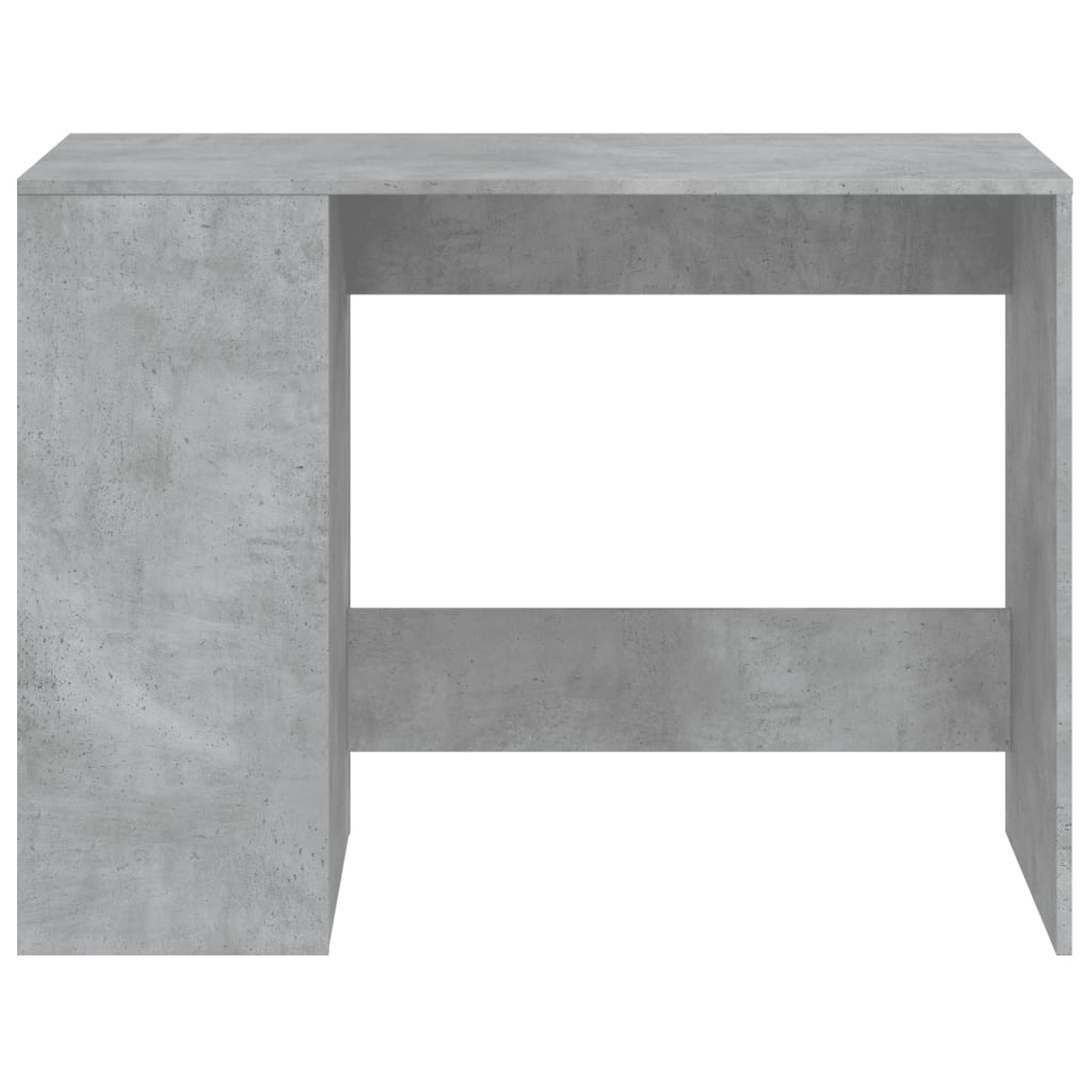 Skrivebord betonggrå 102x50x75 cm konstruert tre