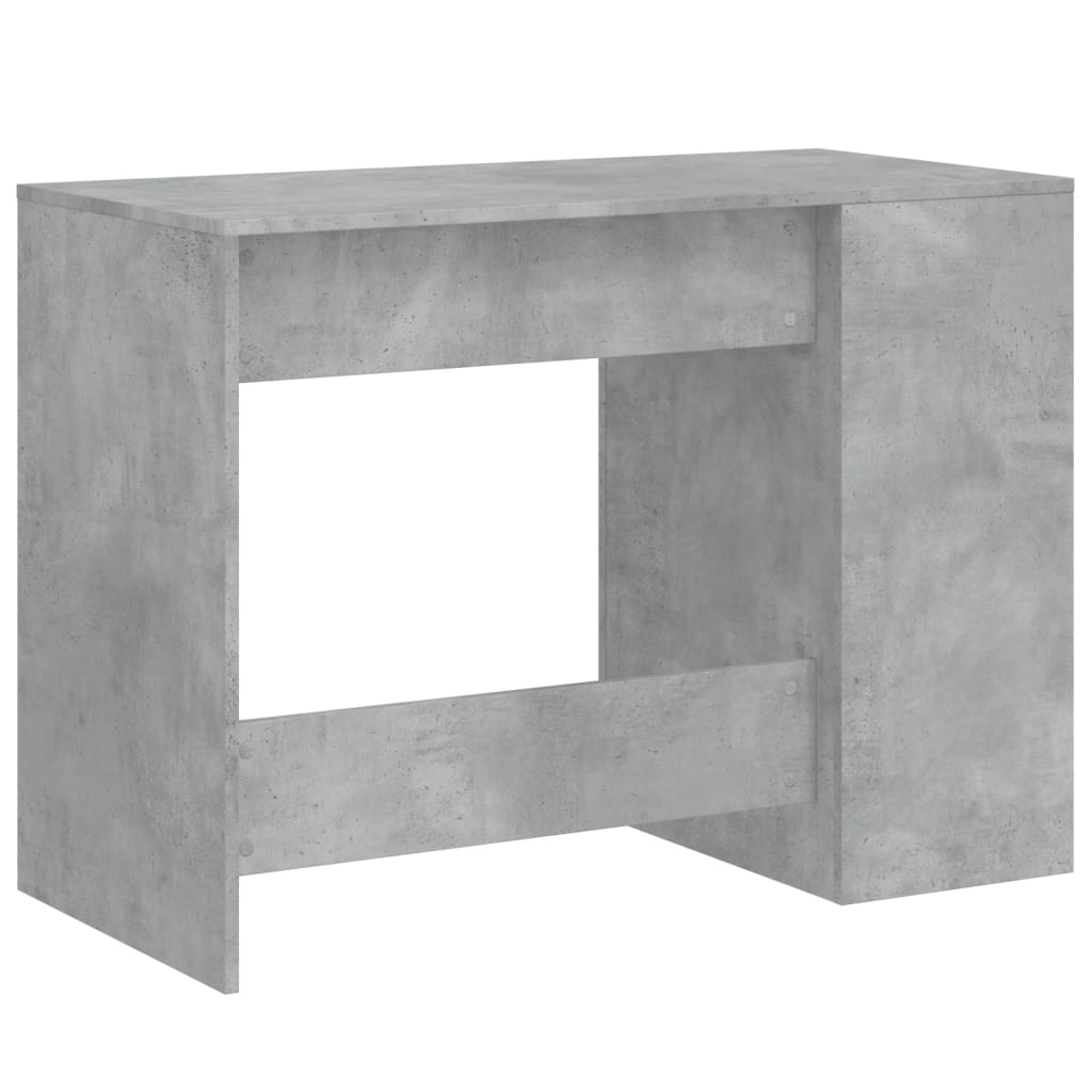 Skrivebord betonggrå 102x50x75 cm konstruert tre