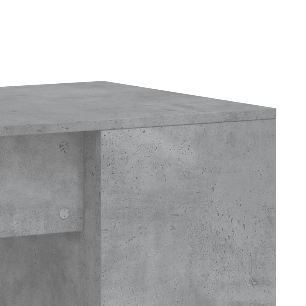 Skrivebord betonggrå 102x50x75 cm konstruert tre