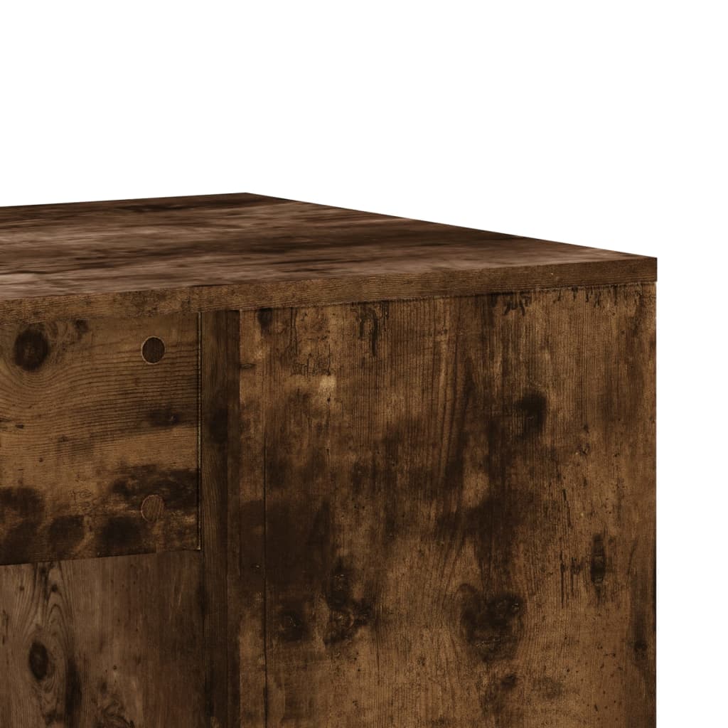 Skrivebord røkt eik 102x50x75 cm konstruert tre