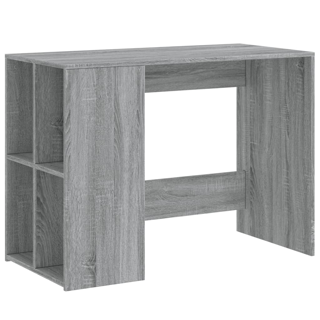 Skrivebord grå sonoma 102x50x75 cm konstruert tre