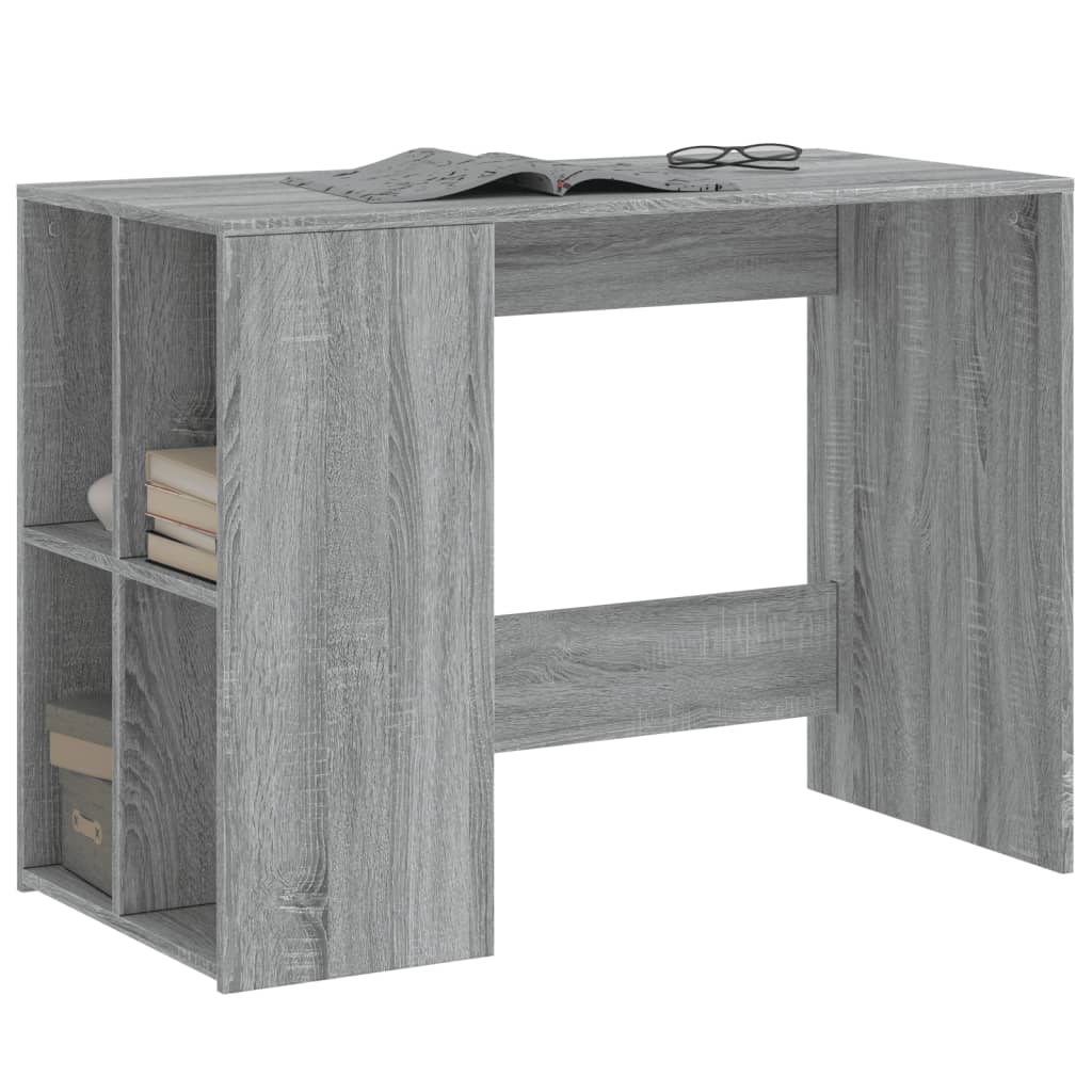 Skrivebord grå sonoma 102x50x75 cm konstruert tre