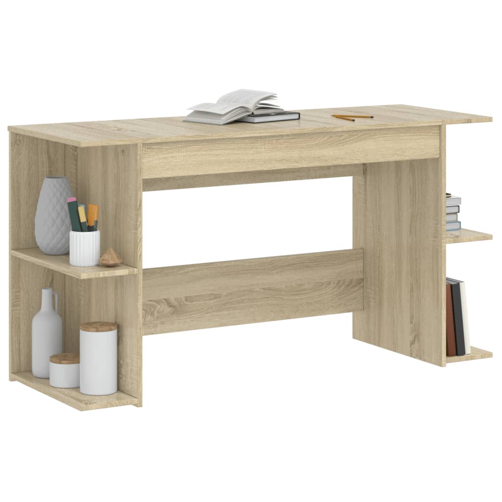 Skrivebord sonoma eik 140x50x75 cm konstruert tre