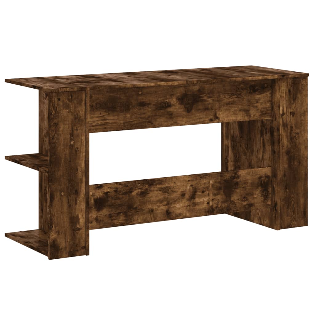 Skrivebord røkt eik 140x50x75 cm konstruert tre