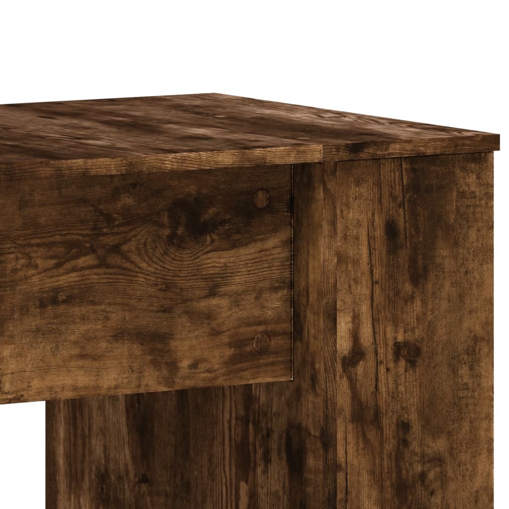 Skrivebord røkt eik 140x50x75 cm konstruert tre