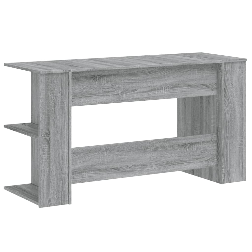 Skrivebord grå sonoma 140x50x75 cm konstruert tre
