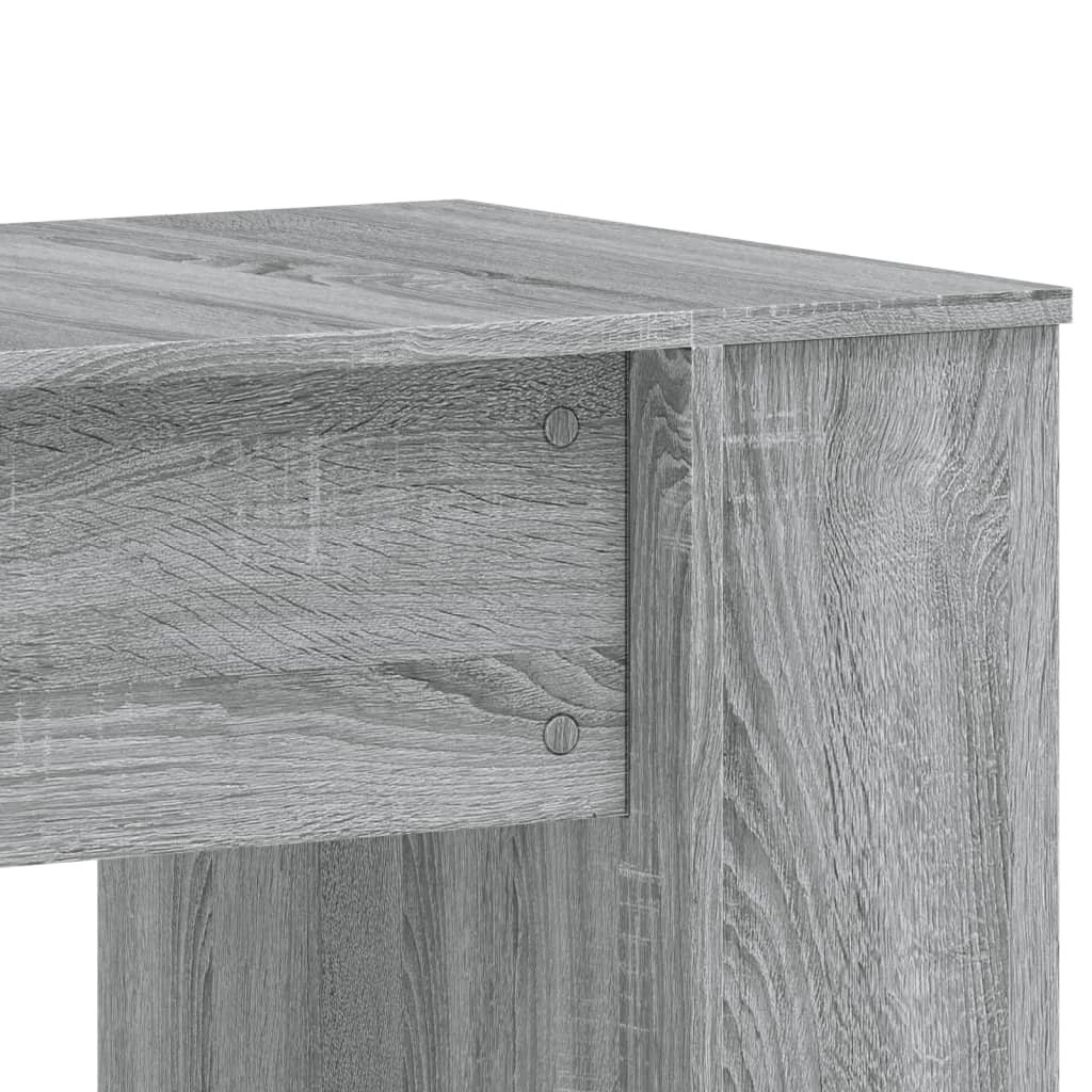 Skrivebord grå sonoma 140x50x75 cm konstruert tre