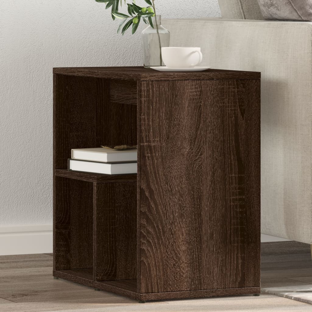 Sidebord 2 stk brun 50x30x50 cm konstruert tre