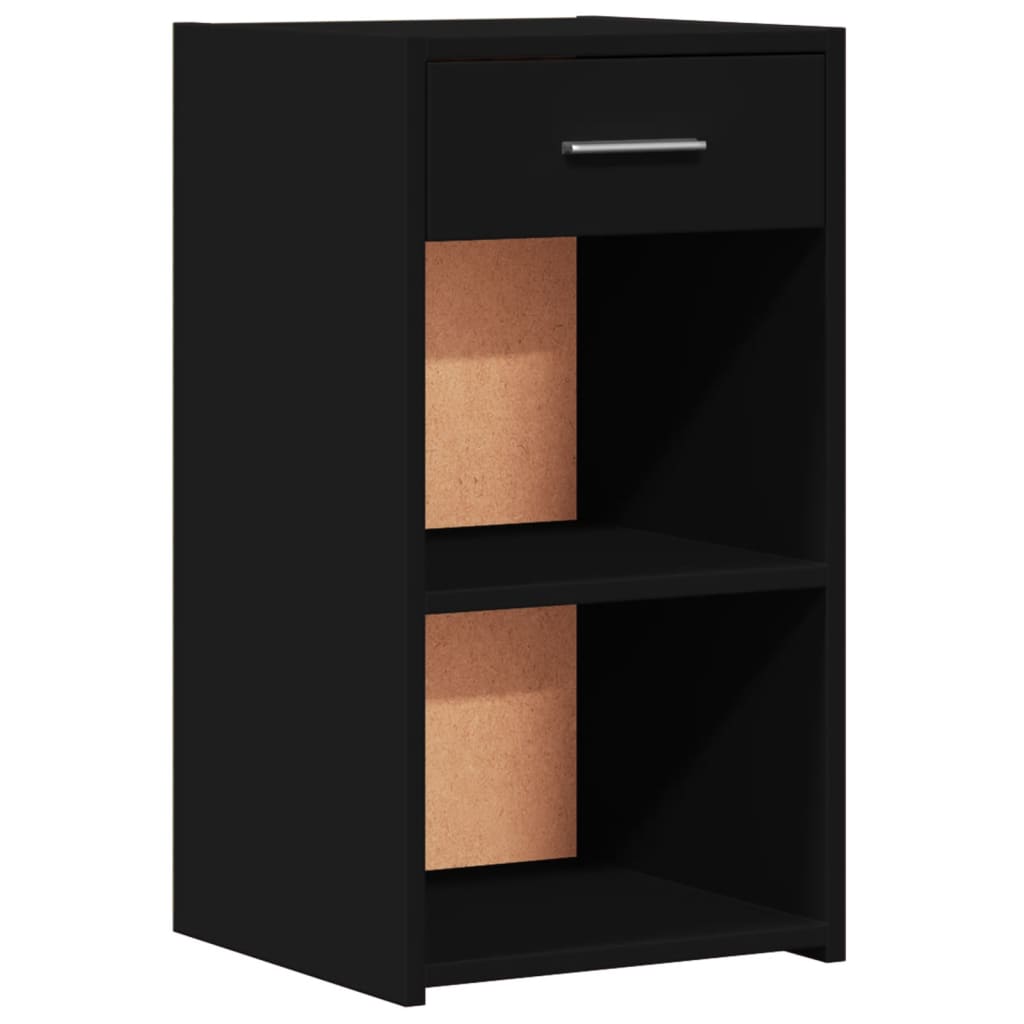 Nattbord 2 stk svart 35x34x65 cm konstruert tre