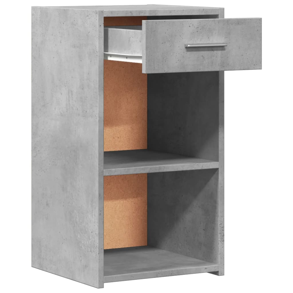 Nattbord 2 stk betonggrå 35x34x65 cm konstruert tre