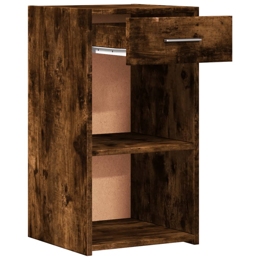 Nattbord 2 stk røkt eik 35x34x65 cm konstruert tre