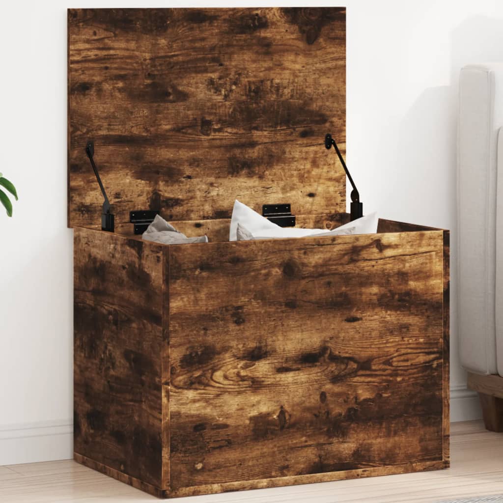 Oppbevaringsboks røkt eik 60x42x46 cm konstruert tre