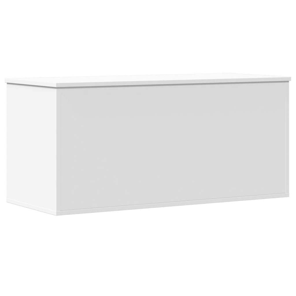 Oppbevaringsboks hvit 100x42x46 cm konstruert tre