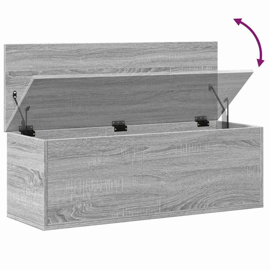 Oppbevaringsboks grå sonoma 102x35x35 cm konstruert tre