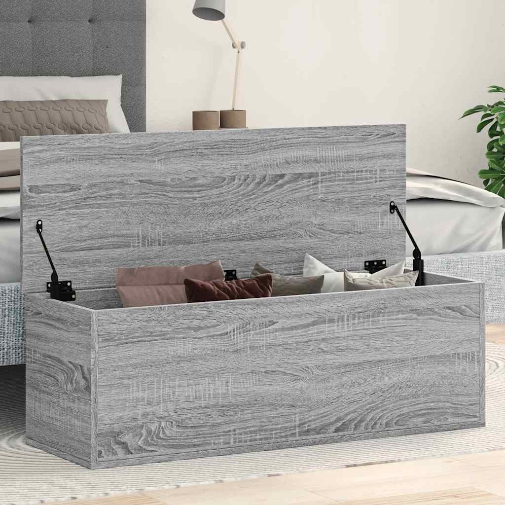Oppbevaringsboks grå sonoma 102x35x35 cm konstruert tre
