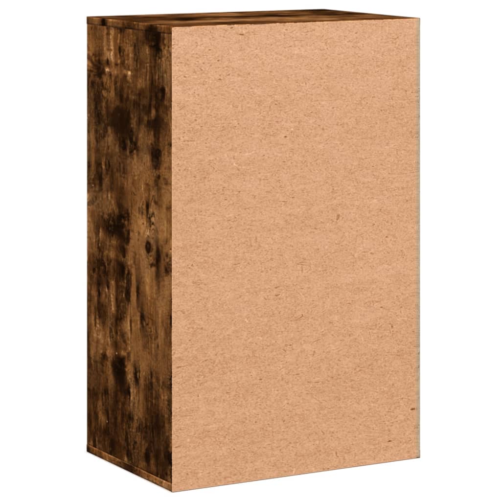 Oppbevaringsskap røkt eik 56,5x39x90 cm konstruert tre