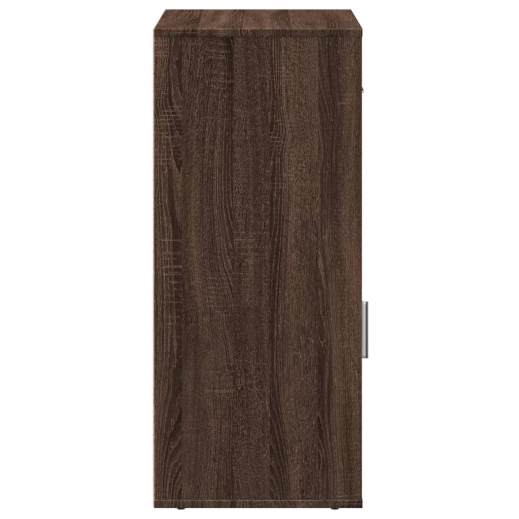 Oppbevaringsskap brun eik 56,5x39x90 cm konstruert tre