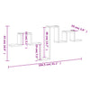 Vegghylle sonoma eik 104,5x10x43 cm konstruert tre