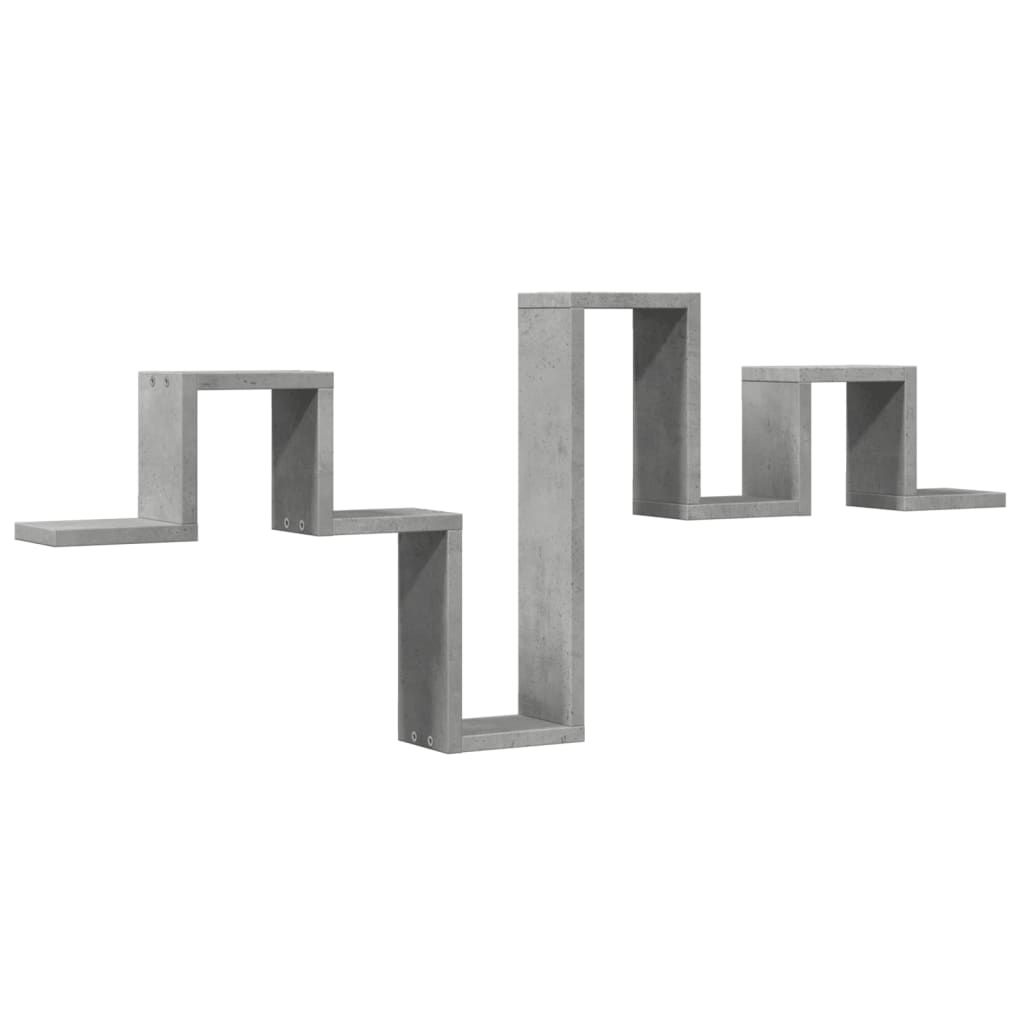 Vegghylle betonggrå 104,5x10x43 cm konstruert tre