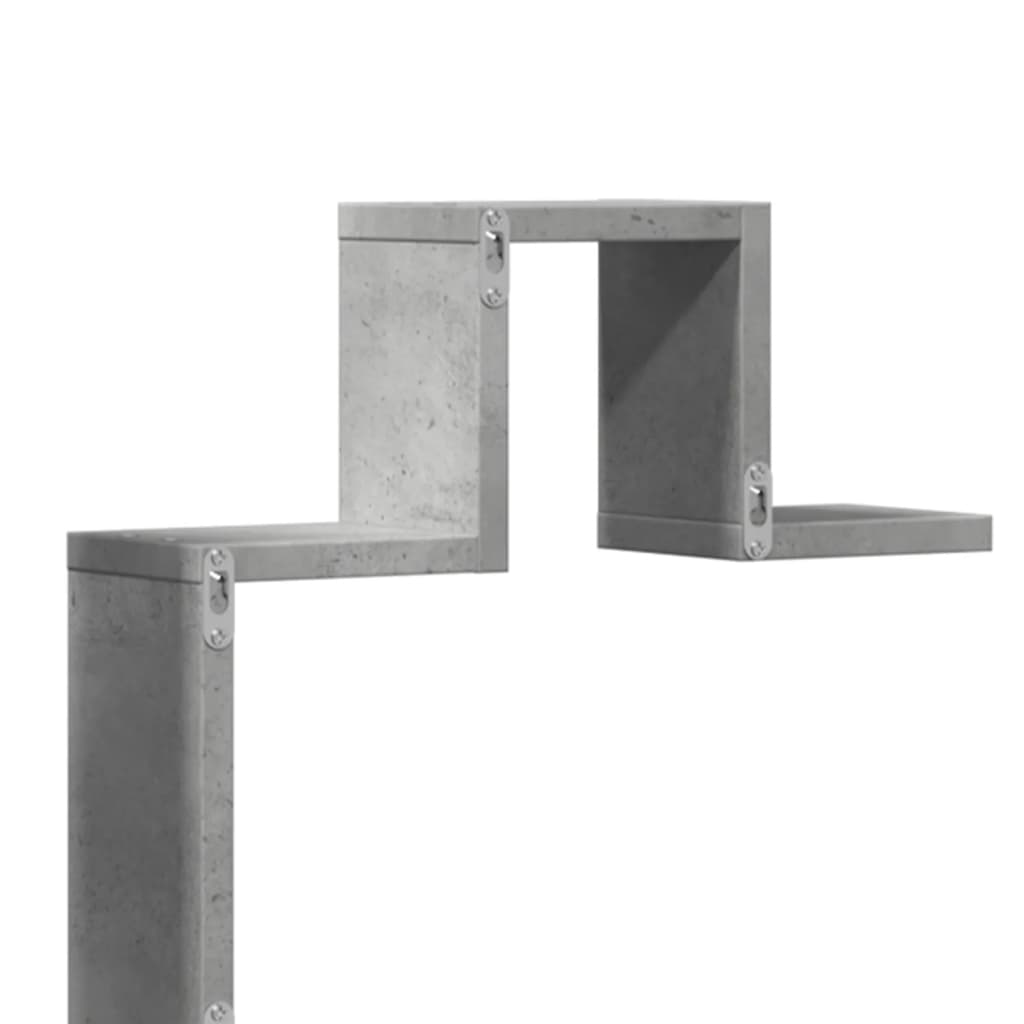 Vegghylle betonggrå 104,5x10x43 cm konstruert tre