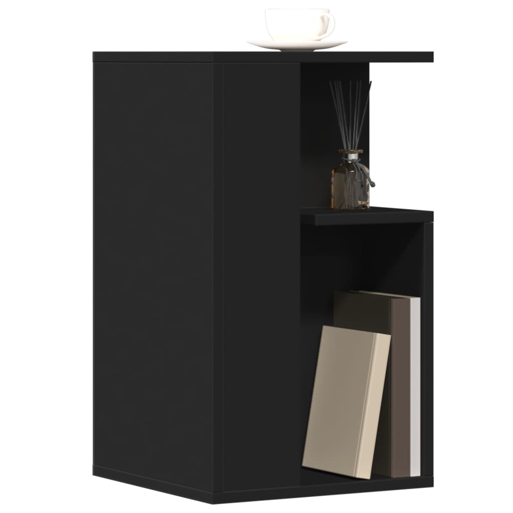 Sidebord svart 35x35x60 cm konstruert tre