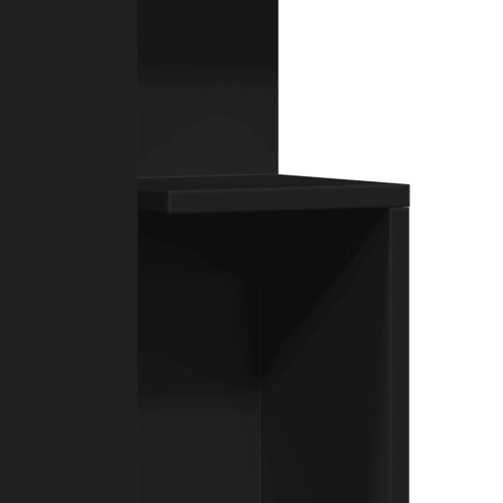 Sidebord svart 35x35x60 cm konstruert tre
