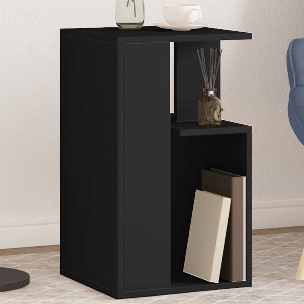 Sidebord svart 35x35x60 cm konstruert tre