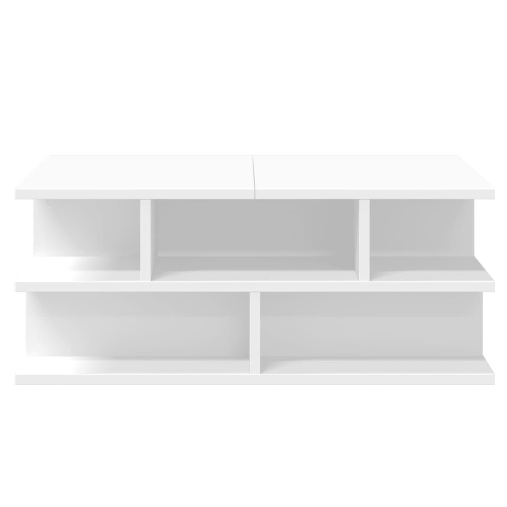 Sofabord hvit 70x70x29 cm konstruert tre