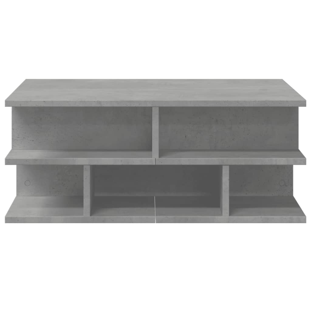 Salongbord betonggrå 70x70x29 cm konstruert tre