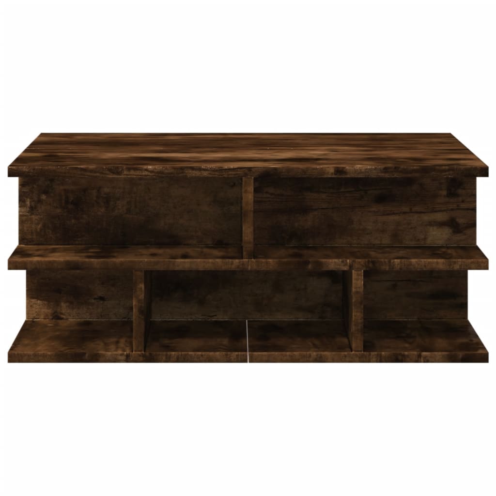 Salongbord røkt eik 70x70x29 cm konstruert tre