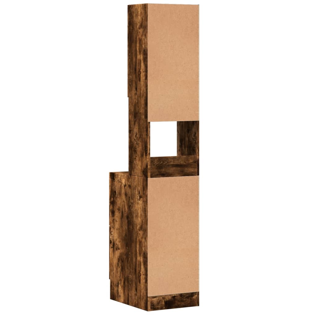 Kjøkkenskap røkt eik 35x50x180 cm konstruert tre