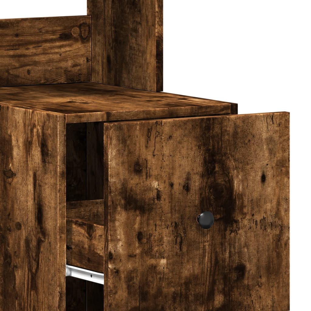 Kjøkkenskap røkt eik 35x50x180 cm konstruert tre