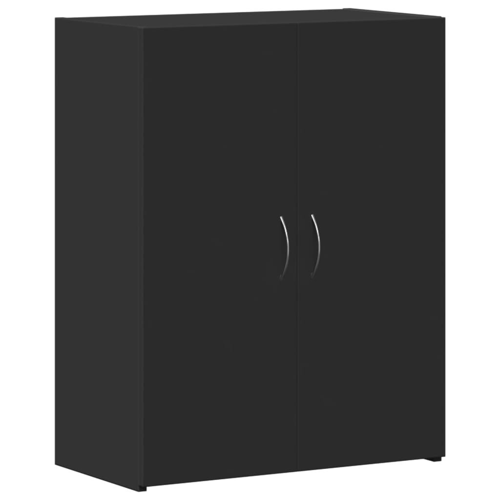 Arkivskap svart 60x32x77,5 cm konstruert tre
