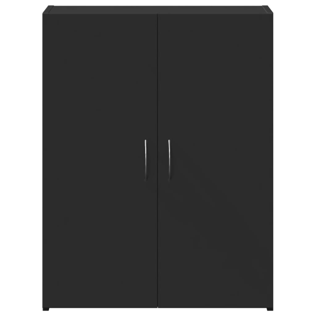 Arkivskap svart 60x32x77,5 cm konstruert tre
