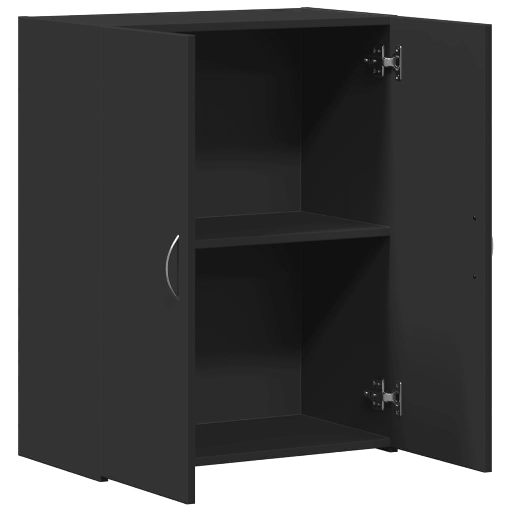 Arkivskap svart 60x32x77,5 cm konstruert tre