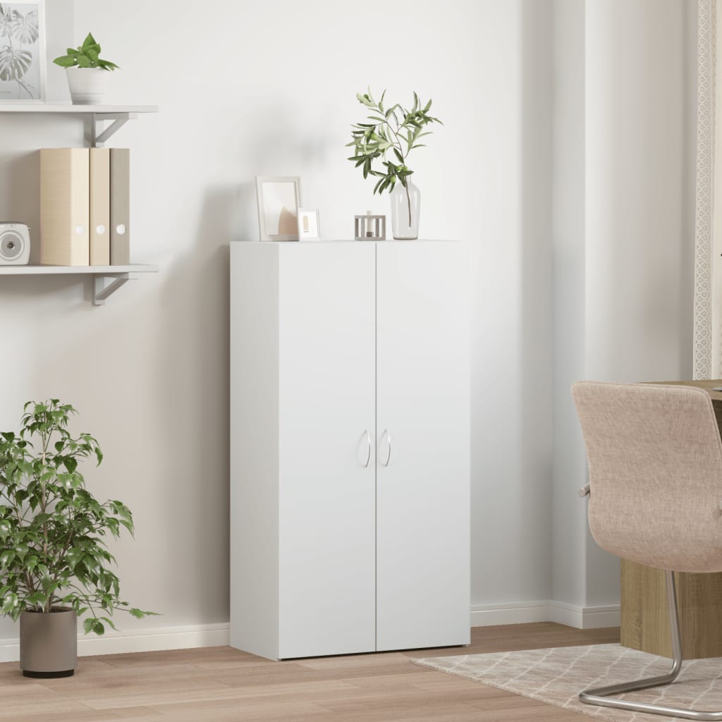 Arkivskap hvit 60x32x115 cm konstruert tre