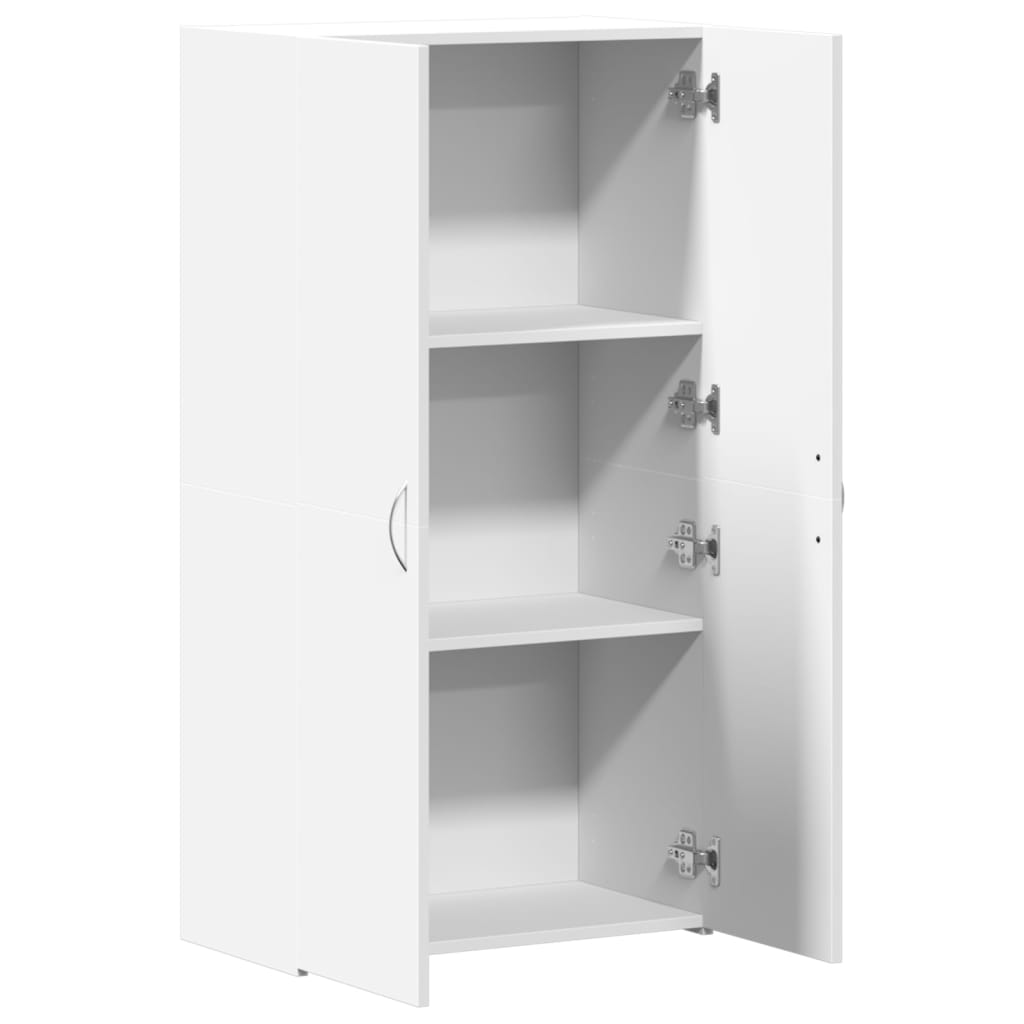 Arkivskap hvit 60x32x115 cm konstruert tre
