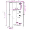 Arkivskap hvit 60x32x115 cm konstruert tre